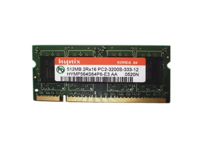 HYMP564S64P6-E3-AA - Hynix 512MB DDR2-400MHz PC2-3200 non-ECC Unbuffered CL3 200-Pin SoDimm Memory Module