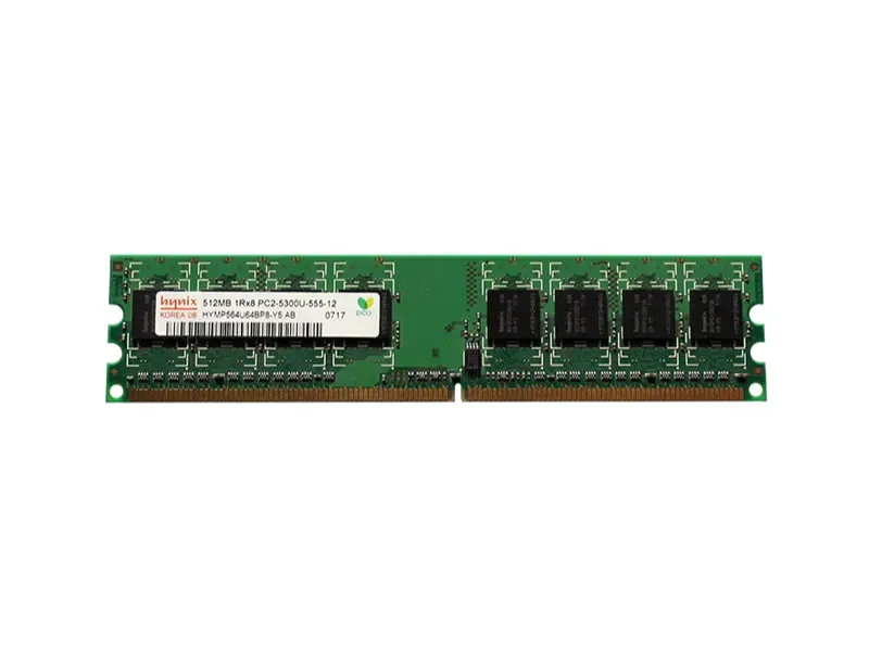 HYMP564U64BP8-Y5 - Hynix 512MB DDR2-667MHz PC2-5300 non-ECC Unbuffered CL5 240-Pin DIMM Single Rank Memory Module