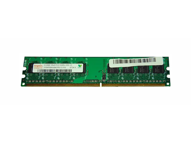 HYMP564U64CP8-Y5-PQ - Hynix 512MB DDR2-667MHz PC2-5300 non-ECC Unbuffered CL5 240-Pin DIMM 1.8V Single Rank Memory Module