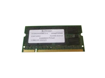 HYS64D64020GBDL-6-B - Infineon 512MB DDR-333MHz PC2700 non-ECC Unbuffered CL2.5 200-Pin SoDimm Memory Module