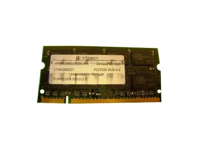 HYS64D64020GBDL-6-C - Infineon 512MB DDR-333MHz PC2700 non-ECC Unbuffered CL2.5 200-Pin SoDimm Memory Module