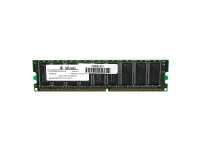 HYS72D32300GU-6-B - Infineon 256MB DDR-333MHz PC2700 ECC Unbuffered CL2.5 184-Pin DIMM Single Rank Memory Module
