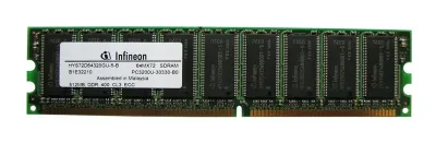 HYS72D64320GU-5-B - Infineon 512MB DDR-400MHz PC3200 ECC Unbuffered CL3 184-Pin DIMM Memory Module
