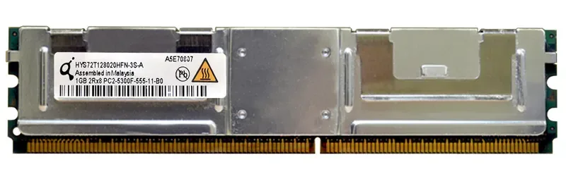 HYS72T128020HFN-3S-A - Infineon 1GB DDR2-667MHz PC2-5300 ECC Fully Buffered CL5 240-Pin DIMM Dual Rank Memory Module