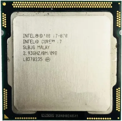 I7-870S - Intel Core i7-870S Quad Core 2.66GHz 2.50GT/s DMI 8MB L3 Cache Socket LGA1156 Desktop Processor
