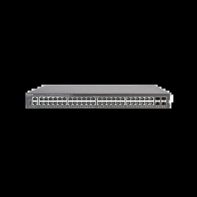Ruckus ICX8200-48PF Ruckus Networks ICX 8200 48x Ports PoE+ 10/100/1000Base-T 4x SFP 4x SFP+ 4x Ports 25GbE SFP28 Stacking Rack-mountable Managed Switch