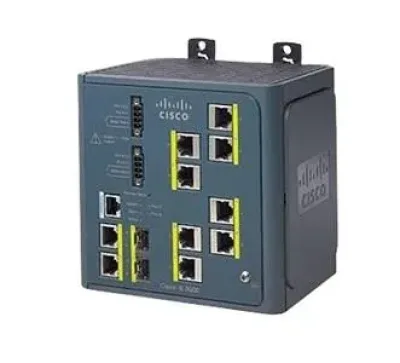 IE-3000-8TC-E - Cisco Industrial Ethernet 3000 Series RJ-45 8 x Ports 10/100Base-TX + 2 x combo Gigabit SFP Layer 2 managed DIN rail mountable Fast Ethernet Switch