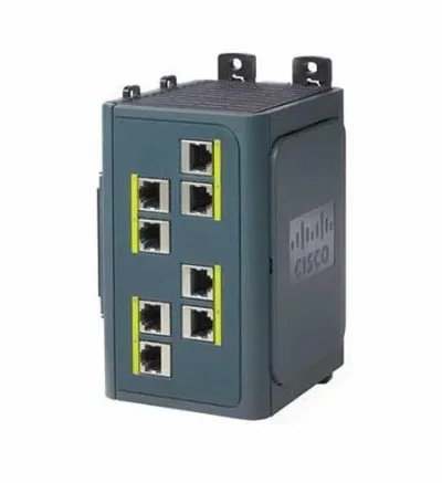 Cisco IEM-3000-8TM Industrial Ethernet 3000 Series RJ-45 8 x Ports 10/100Base-TX + 2 x combo Gigabit SFP Layer 2 managed DIN rail mountable Fast Ethernet Switch Spare