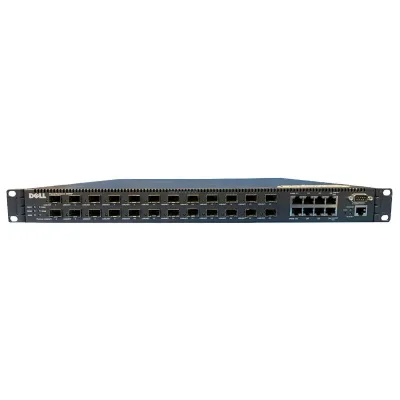 J0653 - Dell PowerConnect 6024F 24 x Port SFP + 8 x Port 10/100/1000Base-T Gigabit Ethernet Rack-Mountable Layer 3 Managed Network Switch