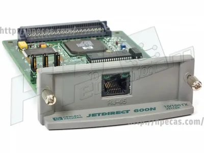 J3110-60002 - HP JetDirect 600N EIO Fast Ethernet 10Base-T Internal Print Server RJ-45 Connector