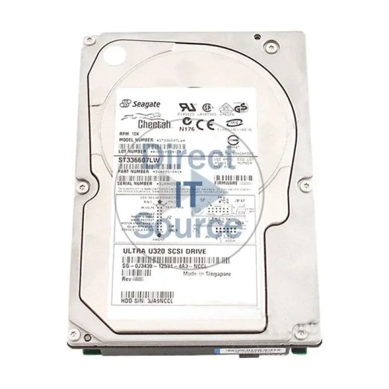 J3438 - Dell 36GB 10000RPM Ultr320 SCSI 68-Pin 3.5-inch Hard Drive
