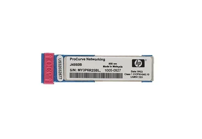 J4860B - HP X121 1Gb/s 1000Base-ZX Single-mode Fiber 80km 1550nm Duplex LC Connector SFP Transceiver Module