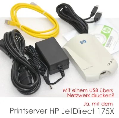 J6035-61061 - HP JetDirect 175x 1 x 10/100Base-TX Network 1 x USB 10/100Mbps External Print Server