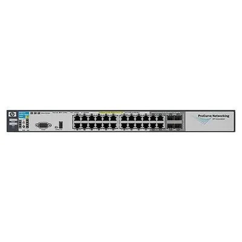 HP J8692-61401 ProCurve 3500yl series 3500-24G-PoE yl 20 x Ports PoE 10/100/1000Base-T + 4 x SFP (mini-GBIC) Ports PoE + 4 x SFP+ Ports Layer 3 Managed Gigabit Ethernet Network Switch