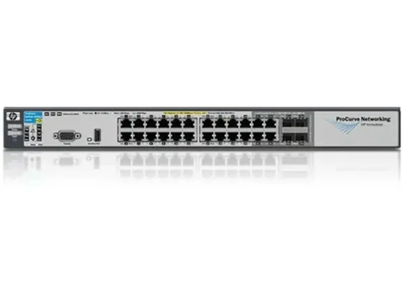 HP J8692-69001 ProCurve 3500yl series 3500-24G-PoE yl 20 x Ports PoE 10/100/1000Base-T + 4 x SFP (mini-GBIC) Ports PoE + 4 x SFP+ Ports Layer 3 Managed Gigabit Ethernet Network Switch