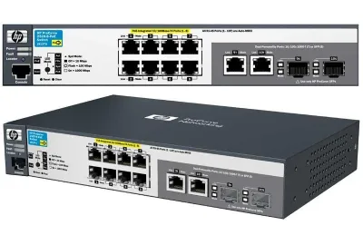 J9137AR - HP ProCurve 2520-8-PoE 8-Ports 10/100Base-TX LAN, 2 x 10/100/1000Base-T, 2 x SFP (mini-GBIC) Shared Managed Ethernet Switch