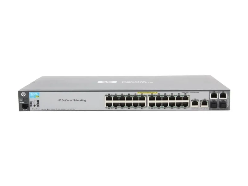 HP J9138AACD ProCurve 2520 Series 2520-24-PoE 24 x RJ-45 Ports PoE 10/100Base-TX + 2 x Combo Gigabit SFP (mini-GBIC) Ports + 2 x RJ-45 GE Ports Layer 3 Managed Rack-mountable Fast Ethernet Network Swi