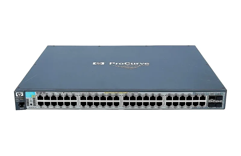 HP J9148-61301 ProCurve 2910al-48G-PoE+ 44 x Ports PoE+ 10/100/1000Base-T + 4 x Dual Personality SFP (mini-GBIC) Ports + 4 x SFP+ Ports With Optional module Layer 3 Managed Gigabit Ethernet Network Sw