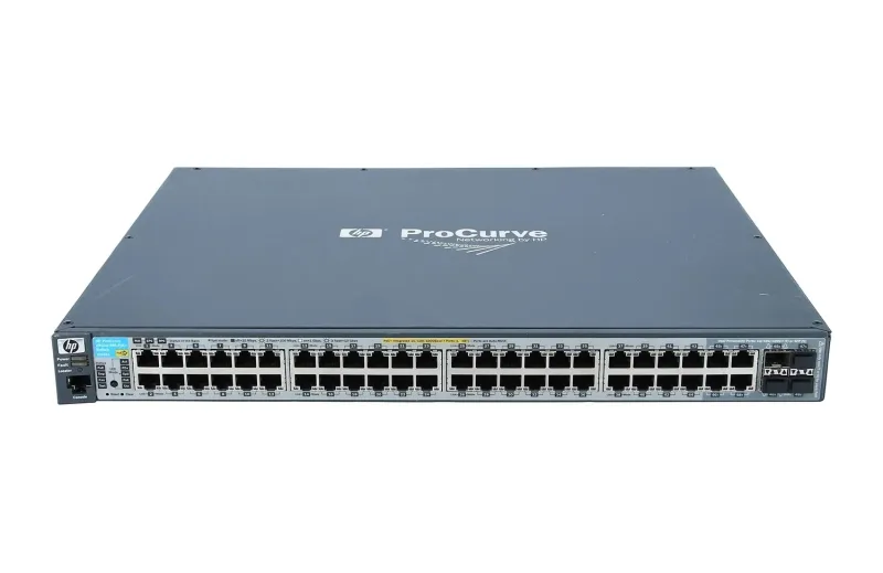 HP J9148AX ProCurve 2910al-48G-PoE+ 44 x Ports PoE+ 10/100/1000Base-T + 4 x Dual Personality SFP (mini-GBIC) Ports + 4 x SFP+ Ports With Optional module Layer 3 Managed Gigabit Ethernet Network Switch