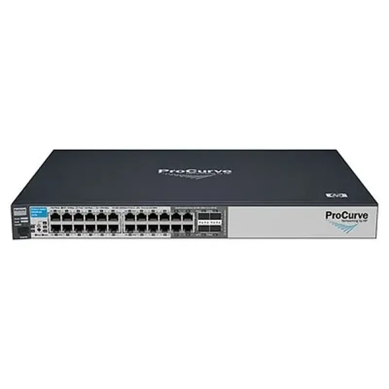 HP J9279-61001 ProCurve 2510 Series E2510-24G 20 x RJ-45 Ports 10/100/1000Base-T + 4 x Dual Personality RJ-45/SFP (mini-GBIC) Ports Layer 2 Managed Rack-mountable Gigabit Ethernet Network Switch