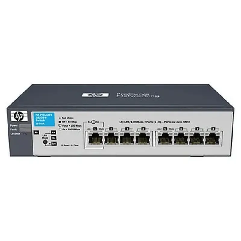 HP J9449-80099 ProCurve 1810 Series 1810-8G 8 x RJ-45 Ports 10/100/1000Base-T Layer 2 Managed Rack-mountable Gigabit Ethernet Network Switch. In Stock