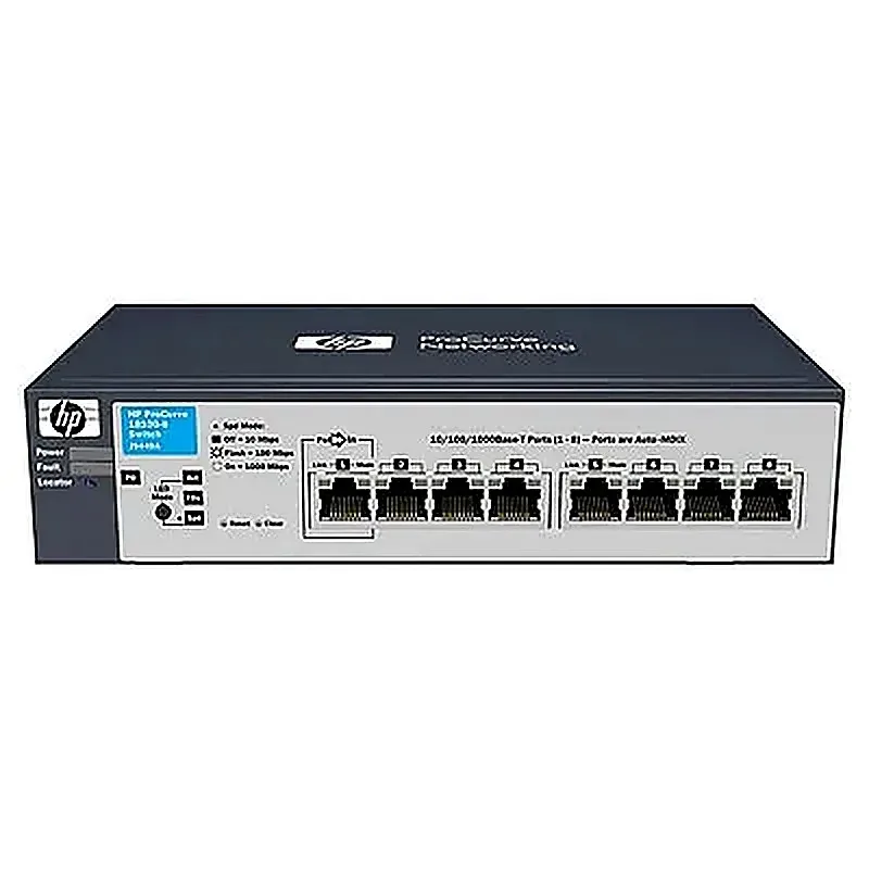 HP J9449-80099-0PSU ProCurve 1810 Series 1810-8G 8 x RJ-45 Ports 10/100/1000Base-T Layer 2 Managed Rack-mountable Gigabit Ethernet Network Switch. In Stock