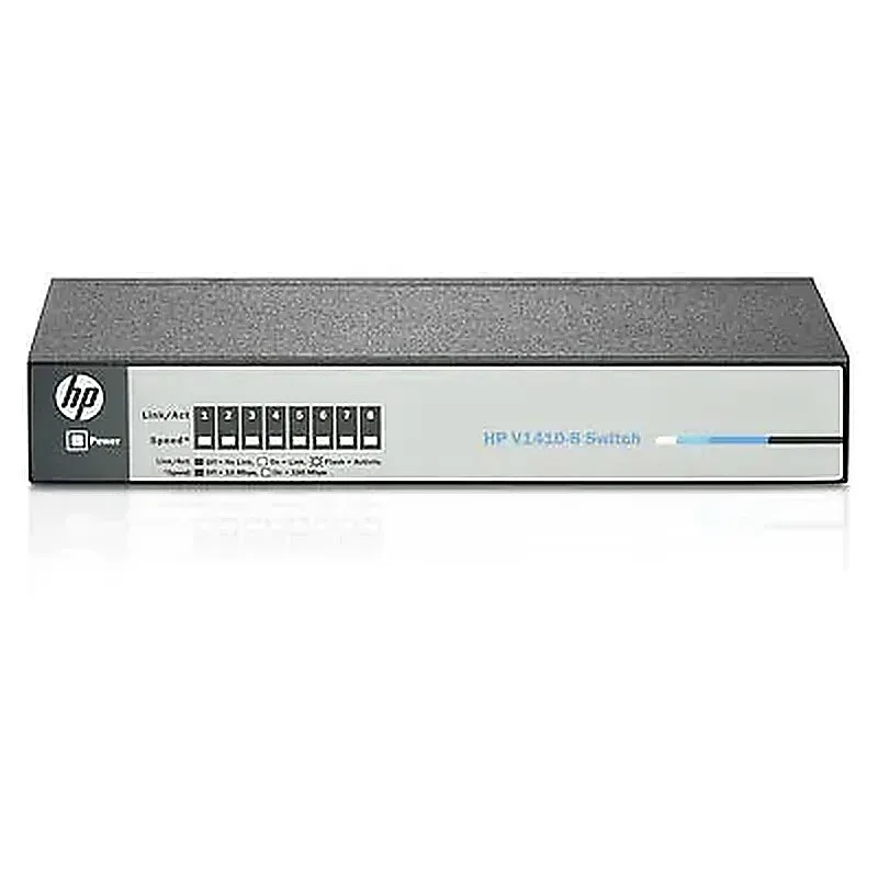 HP J9661-60001I Procurve 1410 Series 1410-8G 8xRJ-45 Ports 10/100/1000Base-T Layer2 Unmanaged Rack-mountable Gigabit Ethernet Network Switch