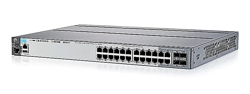 HP J9726-80099 2920 Series 2920-24G 20 x Ports 10/100/1000Base-T + 4 x Dual Personality SFP Ports + 2 x Expansion Module Layer 3 Managed Stackable Gigabit Ethernet Network Switch