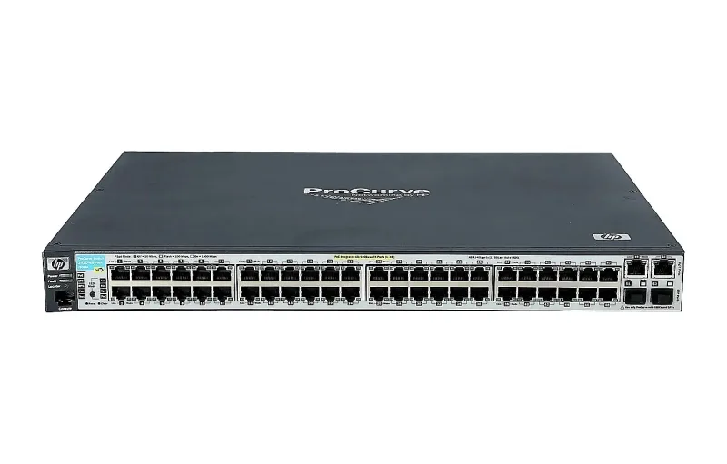 HP J9808A ProCurve 2610 Series 2610-48 48 x RJ-45 Ports 10/100Base-TX + 2 x RJ-45 GE Ports + 2 x SFP (miniGBIC) Ports Layer 2 Managed Rack-mountable Stackable Fast Ethernet Network Switch. In Stock