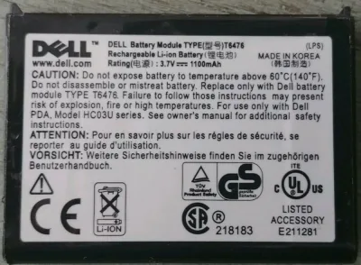 JC308 - Dell Battery for Axim X50 X50v X51 X51v KC524 T6863