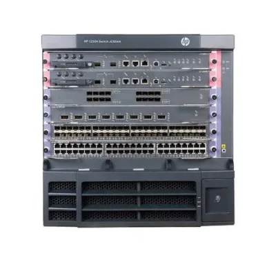 JC654A - HP 12504 4 x open module slots + 4 x switch fabric slots Layer 3 Managed AC Network Switch Chassis