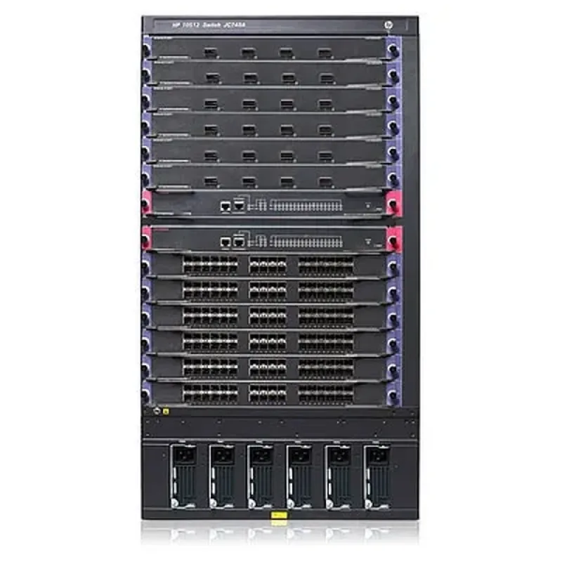 HPE JC748-61001 HP JC748-61001 FlexNetwork 10500 Series 10512 18 x Expansion Slots Network 18U Rack-mountable Network Switch Chassis