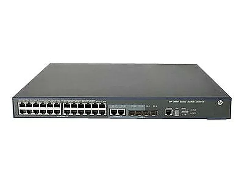 HPE JG301-61201 HP JG301-61201 FlexNetwork 3600 EI Series 3600-24-PoE+ 24 x Ports PoE+ 100Base-TX + 2 x GBE Ports + 4 x Ports SFP (mini GBIC) Layer 3 Managed Gigabit Ethernet Network Switch