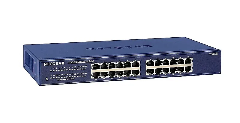Netgear JGS524v2 Prosafe JGS524 24 x Ports 10/100/1000Base-T Rack-mountable Unmanaged Gigabit Ethernet Network Switch. In Stock