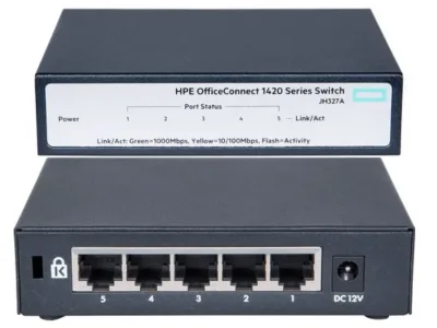 JH327AR - HPE OfficeConnect 1420 5 x Ports 10/100/1000Base-T Layer-2 Unmanaged Gigabit Ethernet Network Switch