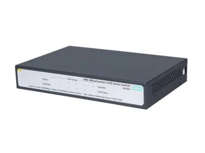 JH328AR - HPE OfficeConnect 1420 5G PoE+ 5 x Ports 10/100/1000Base-TX Layer-2 Unmanaged Gigabit Ethernet Network Switch