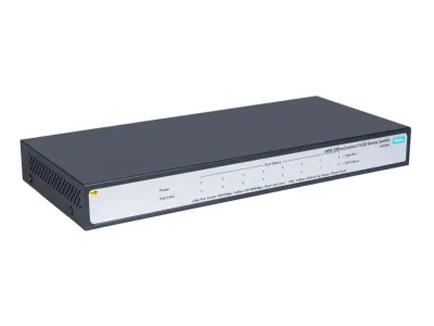 JH330-61001 - HPE OfficeConnect 1420 8G PoE+ 8 x Ports 10/100/1000Base-T Layer-2 Unmanaged Gigabit Ethernet Network Switch