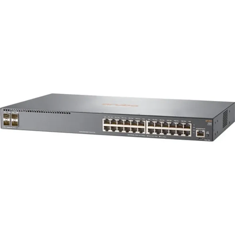 HPE JL354-61001 Aruba 2540-24G-4SFP+ 24x RJ-45 Ports 10/100/1000Base-T 4x SFP+ Ports Layer2 Managed 1U Gigabit Ethernet Switch