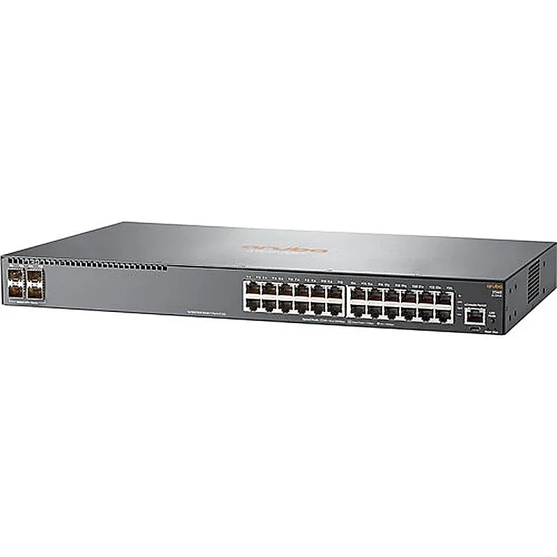 HPE JL354AR HP JL354AR Aruba 2540 Series 2540-24G-4SFP+ 24xRJ-45 Ports 10/100/1000Base-T + 4xSFP+ Ports Layer2 Managed 1U Gigabit Ethernet Switch
