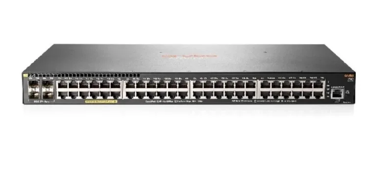 HPE JL357-61101 Aruba 2540-48G-PoE+-4SFP+ 48-Ports PoE+ 1GBase-T 4x SFP+ 10GbE Layer 2 Managed 1U Rack-Mountable Gigabit Ethernet Network Switch