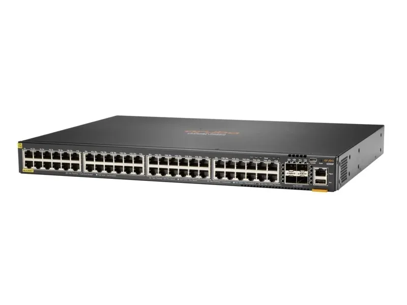 HPE JL665-61001 Aruba 6300F 48x Ports 1000Base-T PoE+ 4x Ports 50GbE SFP56 1U Rack-mountable Layer 3 Managed Stackable GbE Network Switch