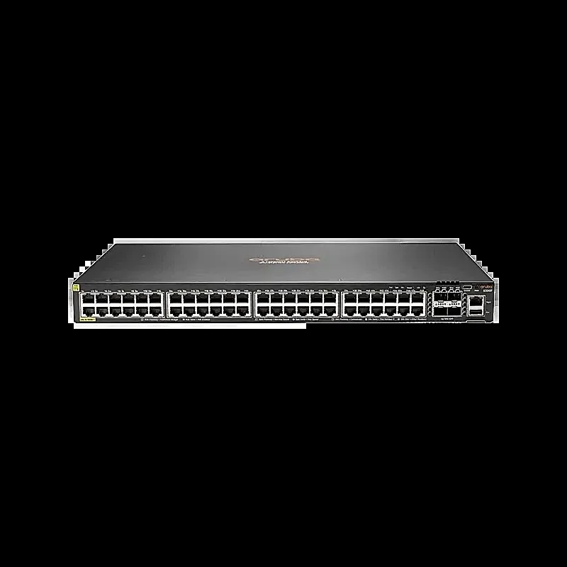 HPE JL665-61101 Aruba 6300F 48-Ports 1000Base-T PoE+ 4-Ports 50GbE SFP56 1U Rack-mountable Layer 3 Managed Stackable Gigabit Ethernet Network Switch