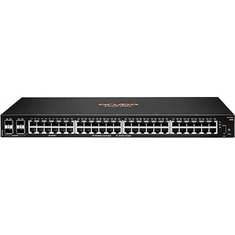 HPE JL676-61001 Aruba 6100 48G 4SFP+ 48x RJ-45 Ports 10/100/1000Base-T 4x SFP+ Ports Layer 3 Managed Rack-mountable Gigabit Ethernet Network Switch