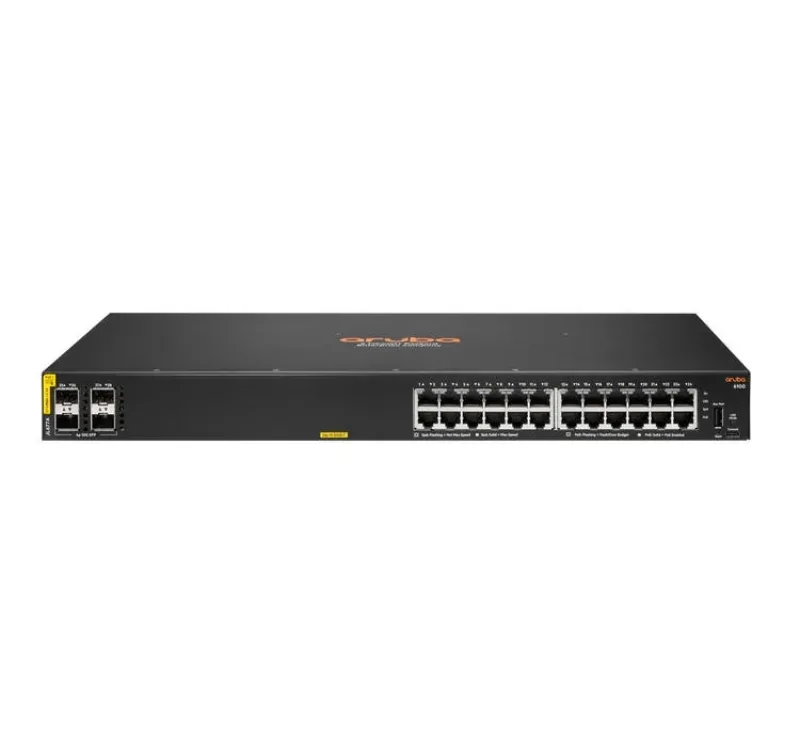 HPE JL677-61001 Aruba 6100 24x 10/100/1000 PoE 4x 1Gigabit / 10Gigabit SFP+ Network Switch