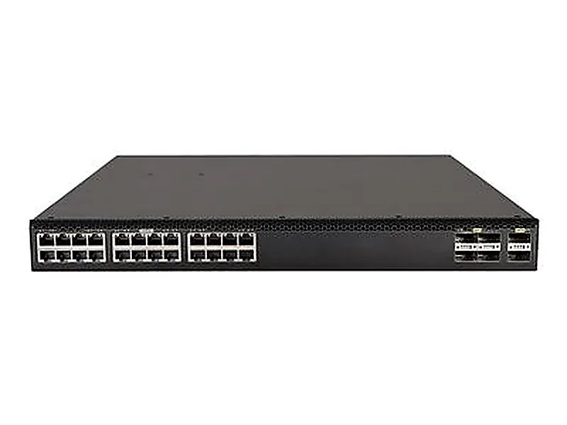 HPE JL689-61001 FlexFabric 5710-24XGT 24-Ports 10GBase-T 6-Ports QSFP+ 40GbE 2-Ports QSFP28 100GbE 1GB FlashMemory 4GB SDRAM Layer 3 Managed 1U rack-Mountable GbE Network Switch