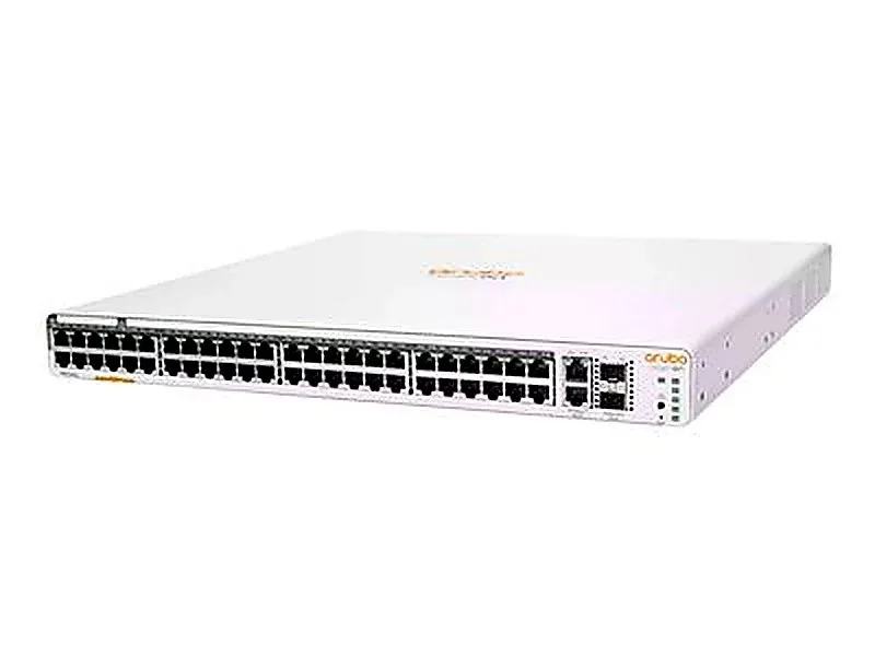 HPE JL809-61001 Aruba Instant On 1960 48-Ports 10/100/1000Base-T PoE (CL4 and CL6) 2-Ports 10GbE SFP+ 2-Ports 10GBase-T Layer 2 Managed Rack-mountable Gigabit Ethernet Network Switch