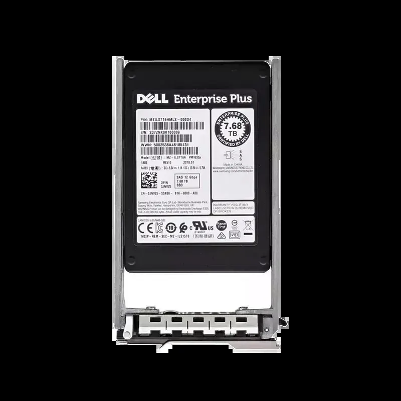 Dell JNV25 Dell Dell 0JNV25 / JNV25 PM1633a 7.68TB Triple-Level Cell 12Gb/s SAS Read Intensive Hot-Pluggable SFF 2.5-Inch Solid State Drive With Tray
