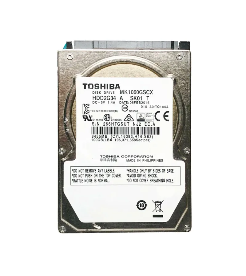 K000026370 - Toshiba 100GB 5400RPM ATA-100 2.5-inch Hard Disk Drive
