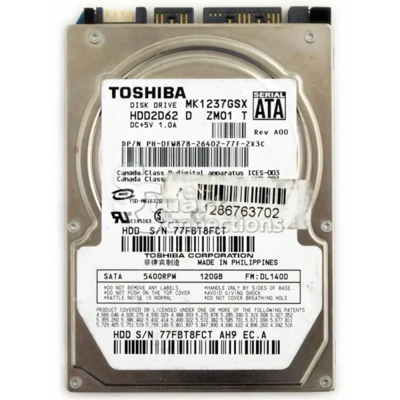 K000056450 - Toshiba 80GB 5400RPM SATA 3GB/s 2.5-inch Hard Disk Drive
