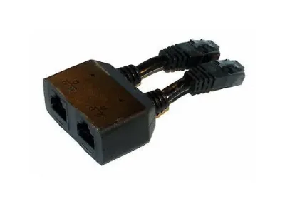 K9703 - Dell Dual dongle (Black) for RJ45 phone extension for dual NIC connector